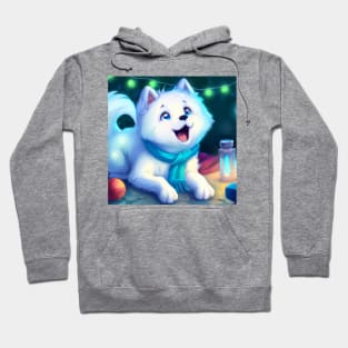 Cute Samoyed Drawing Hoodie